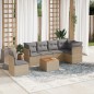 vidaXL 7-tlg. Garten-Sofagarnitur mit Kissen Beige Poly Rattan vidaXL 7-tlg. Garten-Sofagarnitur mit Kissen Beige Poly Rattan