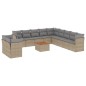 vidaXL 12-tlg. Garten-Sofagarnitur mit Kissen Beige Poly Rattan vidaXL 12-tlg. Garten-Sofagarnitur mit Kissen Beige Poly Rattan