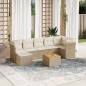 vidaXL 8-tlg. Garten-Sofagarnitur mit Kissen Beige Poly Rattan vidaXL 8-tlg. Garten-Sofagarnitur mit Kissen Beige Poly Rattan