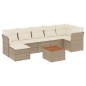 vidaXL 8-tlg. Garten-Sofagarnitur mit Kissen Beige Poly Rattan vidaXL 8-tlg. Garten-Sofagarnitur mit Kissen Beige Poly Rattan