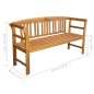vidaXL Gartenbank mit Auflage 157 cm Massivholz Akazie vidaXL Gartenbank mit Auflage 157 cm Massivholz Akazie