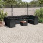 vidaXL 11-tlg. Garten-Sofagarnitur mit Kissen Schwarz Poly Rattan vidaXL 11-tlg. Garten-Sofagarnitur mit Kissen Schwarz Poly Rattan