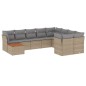 vidaXL 10-tlg. Garten-Sofagarnitur mit Kissen Beige Poly Rattan vidaXL 10-tlg. Garten-Sofagarnitur mit Kissen Beige Poly Rattan
