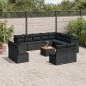 vidaXL 13-tlg. Garten-Sofagarnitur mit Kissen Schwarz Poly Rattan vidaXL 13-tlg. Garten-Sofagarnitur mit Kissen Schwarz Poly Rattan