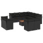 vidaXL 12-tlg. Garten-Sofagarnitur mit Kissen Schwarz Poly Rattan vidaXL 12-tlg. Garten-Sofagarnitur mit Kissen Schwarz Poly Rattan