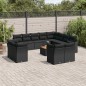 vidaXL 13-tlg. Garten-Sofagarnitur mit Kissen Schwarz Poly Rattan vidaXL 13-tlg. Garten-Sofagarnitur mit Kissen Schwarz Poly Rattan