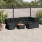 vidaXL 10-tlg. Garten-Sofagarnitur mit Kissen Schwarz Poly Rattan vidaXL 10-tlg. Garten-Sofagarnitur mit Kissen Schwarz Poly Rattan
