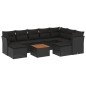 vidaXL 10-tlg. Garten-Sofagarnitur mit Kissen Schwarz Poly Rattan vidaXL 10-tlg. Garten-Sofagarnitur mit Kissen Schwarz Poly Rattan