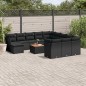 vidaXL 13-tlg. Garten-Sofagarnitur mit Kissen Schwarz Poly Rattan vidaXL 13-tlg. Garten-Sofagarnitur mit Kissen Schwarz Poly Rattan