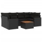vidaXL 7-tlg. Garten-Sofagarnitur mit Kissen Schwarz Poly Rattan vidaXL 7-tlg. Garten-Sofagarnitur mit Kissen Schwarz Poly Rattan