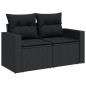 vidaXL 7-tlg. Garten-Sofagarnitur mit Kissen Schwarz Poly Rattan vidaXL 7-tlg. Garten-Sofagarnitur mit Kissen Schwarz Poly Rattan