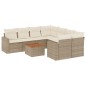 vidaXL 9-tlg. Garten-Sofagarnitur mit Kissen Beige Poly Rattan vidaXL 9-tlg. Garten-Sofagarnitur mit Kissen Beige Poly Rattan