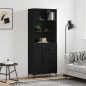 Highboard Schwarz 69,5x34x180 cm Holzwerkstoff Highboard Schwarz 69,5x34x180 cm Holzwerkstoff