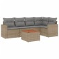 vidaXL 6-tlg. Garten-Sofagarnitur mit Kissen Beige Poly Rattan vidaXL 6-tlg. Garten-Sofagarnitur mit Kissen Beige Poly Rattan