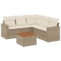 vidaXL 6-tlg. Garten-Sofagarnitur mit Kissen Beige Poly Rattan vidaXL 6-tlg. Garten-Sofagarnitur mit Kissen Beige Poly Rattan