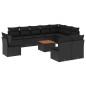 vidaXL 11-tlg. Garten-Sofagarnitur mit Kissen Schwarz Poly Rattan vidaXL 11-tlg. Garten-Sofagarnitur mit Kissen Schwarz Poly Rattan