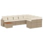 vidaXL 10-tlg. Garten-Sofagarnitur mit Kissen Beige Poly Rattan vidaXL 10-tlg. Garten-Sofagarnitur mit Kissen Beige Poly Rattan