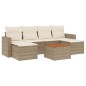 vidaXL 7-tlg. Garten-Sofagarnitur mit Kissen Beige Poly Rattan vidaXL 7-tlg. Garten-Sofagarnitur mit Kissen Beige Poly Rattan