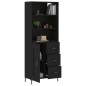 Highboard Schwarz 69,5x34x180 cm Holzwerkstoff Highboard Schwarz 69,5x34x180 cm Holzwerkstoff