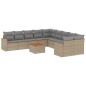 vidaXL 11-tlg. Garten-Sofagarnitur mit Kissen Beige Poly Rattan vidaXL 11-tlg. Garten-Sofagarnitur mit Kissen Beige Poly Rattan