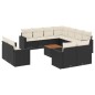 vidaXL 13-tlg. Garten-Sofagarnitur mit Kissen Schwarz Poly Rattan vidaXL 13-tlg. Garten-Sofagarnitur mit Kissen Schwarz Poly Rattan
