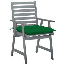vidaXL Garten-Essstühle mit Kissen 3 Stk. Massivholz Akazie 