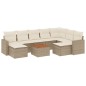 vidaXL 10-tlg. Garten-Sofagarnitur mit Kissen Beige Poly Rattan vidaXL 10-tlg. Garten-Sofagarnitur mit Kissen Beige Poly Rattan