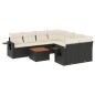 vidaXL 9-tlg. Garten-Sofagarnitur mit Kissen Schwarz Poly Rattan vidaXL 9-tlg. Garten-Sofagarnitur mit Kissen Schwarz Poly Rattan