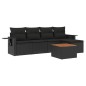 vidaXL 6-tlg. Garten-Sofagarnitur mit Kissen Schwarz Poly Rattan vidaXL 6-tlg. Garten-Sofagarnitur mit Kissen Schwarz Poly Rattan