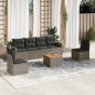 vidaXL 7-tlg. Garten-Sofagarnitur mit Kissen Grau Poly Rattan vidaXL 7-tlg. Garten-Sofagarnitur mit Kissen Grau Poly Rattan