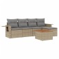 vidaXL 6-tlg. Garten-Sofagarnitur mit Kissen Beige Poly Rattan vidaXL 6-tlg. Garten-Sofagarnitur mit Kissen Beige Poly Rattan