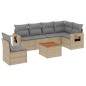 vidaXL 7-tlg. Garten-Sofagarnitur mit Kissen Beige Poly Rattan vidaXL 7-tlg. Garten-Sofagarnitur mit Kissen Beige Poly Rattan
