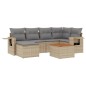 vidaXL 7-tlg. Garten-Sofagarnitur mit Kissen Beige Poly Rattan vidaXL 7-tlg. Garten-Sofagarnitur mit Kissen Beige Poly Rattan