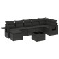vidaXL 8-tlg. Garten-Sofagarnitur mit Kissen Schwarz Poly Rattan vidaXL 8-tlg. Garten-Sofagarnitur mit Kissen Schwarz Poly Rattan