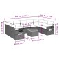 vidaXL 10-tlg. Garten-Sofagarnitur mit Kissen Grau Poly Rattan vidaXL 10-tlg. Garten-Sofagarnitur mit Kissen Grau Poly Rattan