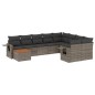 vidaXL 10-tlg. Garten-Sofagarnitur mit Kissen Grau Poly Rattan vidaXL 10-tlg. Garten-Sofagarnitur mit Kissen Grau Poly Rattan