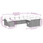vidaXL 10-tlg. Garten-Sofagarnitur mit Kissen Grau Poly Rattan vidaXL 10-tlg. Garten-Sofagarnitur mit Kissen Grau Poly Rattan