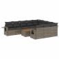 vidaXL 11-tlg. Garten-Sofagarnitur mit Kissen Grau Poly Rattan vidaXL 11-tlg. Garten-Sofagarnitur mit Kissen Grau Poly Rattan