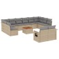 vidaXL 13-tlg. Garten-Sofagarnitur mit Kissen Beige Poly Rattan vidaXL 13-tlg. Garten-Sofagarnitur mit Kissen Beige Poly Rattan