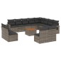 vidaXL 13-tlg. Garten-Sofagarnitur mit Kissen Grau Poly Rattan vidaXL 13-tlg. Garten-Sofagarnitur mit Kissen Grau Poly Rattan