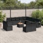 vidaXL 14-tlg. Garten-Sofagarnitur mit Kissen Schwarz Poly Rattan vidaXL 14-tlg. Garten-Sofagarnitur mit Kissen Schwarz Poly Rattan