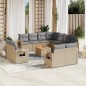 vidaXL 12-tlg. Garten-Sofagarnitur mit Kissen Beige Poly Rattan vidaXL 12-tlg. Garten-Sofagarnitur mit Kissen Beige Poly Rattan