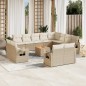 vidaXL 13-tlg. Garten-Sofagarnitur mit Kissen Beige Poly Rattan vidaXL 13-tlg. Garten-Sofagarnitur mit Kissen Beige Poly Rattan