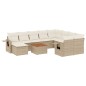 vidaXL 11-tlg. Garten-Sofagarnitur mit Kissen Beige Poly Rattan vidaXL 11-tlg. Garten-Sofagarnitur mit Kissen Beige Poly Rattan