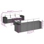 vidaXL 7-tlg. Garten-Sofagarnitur mit Kissen Schwarz Poly Rattan vidaXL 7-tlg. Garten-Sofagarnitur mit Kissen Schwarz Poly Rattan