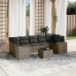 vidaXL 8-tlg. Garten-Sofagarnitur mit Kissen Grau Poly Rattan vidaXL 8-tlg. Garten-Sofagarnitur mit Kissen Grau Poly Rattan