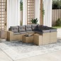 vidaXL 9-tlg. Garten-Sofagarnitur mit Kissen Beige Poly Rattan vidaXL 9-tlg. Garten-Sofagarnitur mit Kissen Beige Poly Rattan