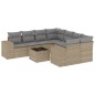 vidaXL 9-tlg. Garten-Sofagarnitur mit Kissen Beige Poly Rattan vidaXL 9-tlg. Garten-Sofagarnitur mit Kissen Beige Poly Rattan