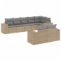 vidaXL 8-tlg. Garten-Sofagarnitur mit Kissen Beige Poly Rattan vidaXL 8-tlg. Garten-Sofagarnitur mit Kissen Beige Poly Rattan