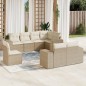 vidaXL 8-tlg. Garten-Sofagarnitur mit Kissen Beige Poly Rattan vidaXL 8-tlg. Garten-Sofagarnitur mit Kissen Beige Poly Rattan